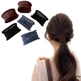Fuyunohi Hair Rubber Hair Rubber Hair Elastic Stylish Non-marking Hair Rubber Set of 6 Hair Accessories, Hair Clip, Korean Style, Simplified, Plain, Non-Cut Rubber, Stretchable, High Elasticity, Adults, Men's, Women's, 3 Colors, Black, Blue, Coffee