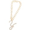 HIGH FIVE Alphabet Charm Chain Bag Charm Bling Stone Stylish,
