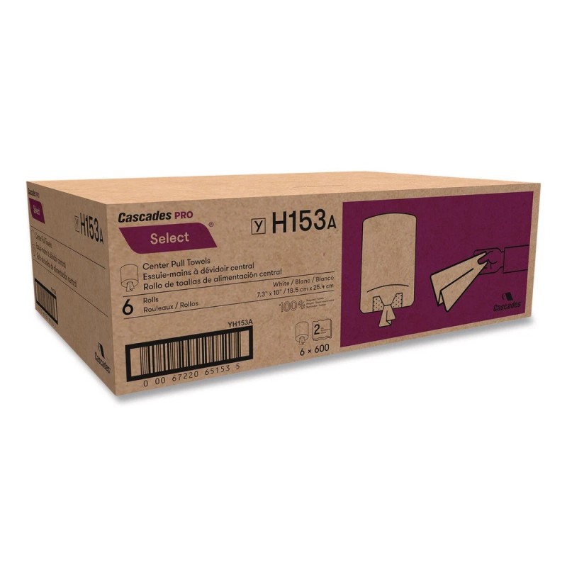 Cascades PRO H153 7.3" x 10" 2-Ply Center-Pull Paper Towels