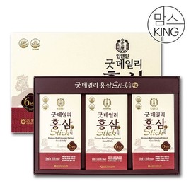 [맘스킹][강원인삼농협] 6년근 홍삼 굿데일리 홍삼스틱 10mlX30포 [Mom's King][Gangwon Ginseng Agricultural Cooperative] 6-Year-Old Red Ginseng Good Daily Red Ginseng Stick 10mlX30 Packs
