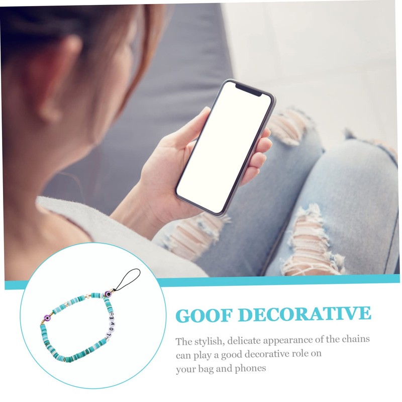 Operitacx Delicate Beaded Phone Lanyard Creative Decorative Phone Rope for