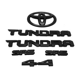 Toyota Fit for 2022-2025 Toyota Tundra Matte Black Overlay Emblems kit set 6PCS SR5 4X4