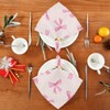 Burbuja Pink Bow Cloth Napkins Set of 6, 20x20 in