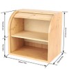 WANLECY Bamboo Bread Box, 2 Layer Bread Bin for Kitchen