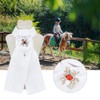 3PCS Combed Cotton White Adults Children Horse Riding Collar Flower