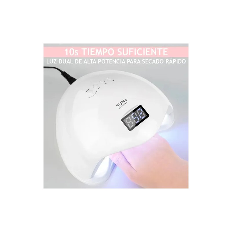 Lampara De Uñas Uv Profesional Secador Uñas Led Con Pantalla