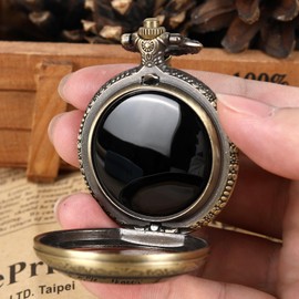 TOWDREU Obsidian Scrying Mirror Witch Black Obsidian Mirror for Witchcraft Divination, Meditation, Witchy Gifts, Sun Decoration Golden
