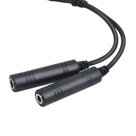 5-pin XLR to Twin Female Sock General Aviation Headset Adapter Splitter Cable for Airbus Pilot 5 Pin General Aviation GA Headphone(5pin Male,Black,Wired)