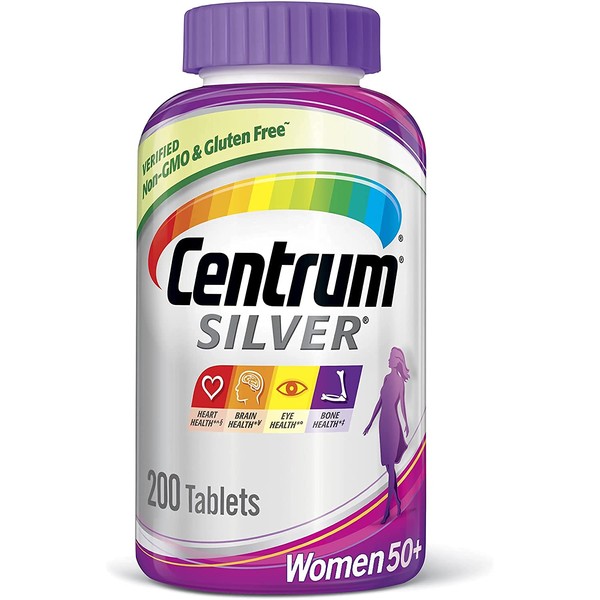 Centrum Silver Women 50+ Multivitamin/Multimineral Supplement Tablets, 200 ea