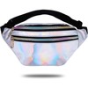 Bum Bag Fashion Waterproof Belt Bag, silver, Unit size, sportswear