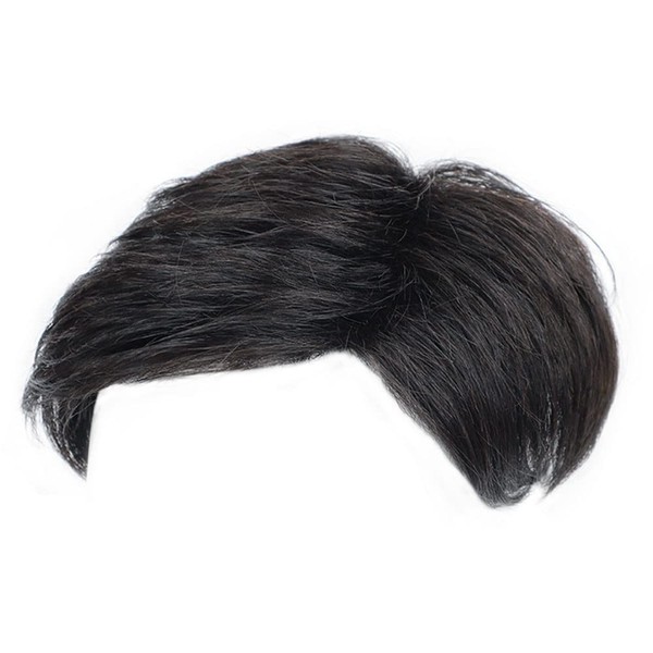 AISIHAIR Wig Hairpiece Men's Short Partial Wig Men's Wig, 37 Minutes, Breathable, Natural, Top Cover