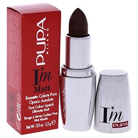 Pupa Milano I'M Matt Pure Color Lipstick, Velvety and Matt Lip Color, for Extraordinary Performance, Rich and Creamy Texture, 016 Mochaccino, 0.123 Oz