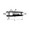Kong 54406 Swivel Anchor Connector Stainless Steel for 8-12 mm