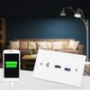 Yosoo Salida USB, placa de pared CAT6 + HDMI +