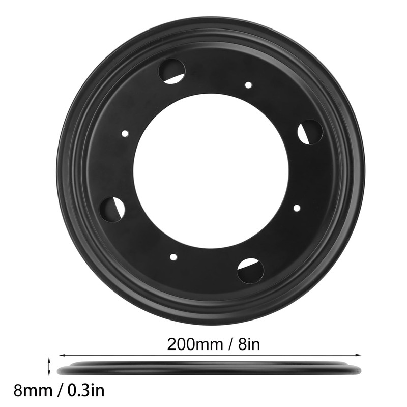 Biugaaufai 8 Pack 8 Inch Black Round Lazy Susan Turntable