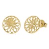 trendor 15942 Women's Earrings Flower of Life 925 Silver Gold-Plated