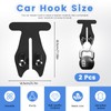 SNOMEL 2 Pcs Car Hooks for Passenger Glove Box, Self-Adhesive