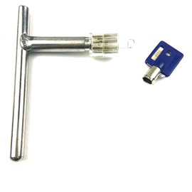 QiDAi 2pcs Tubular Lock Cylinder Lockpick Tool,Strong Lever Pick Set for File Cabinet Lock, Drawer Lock (Tool and Lock)