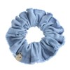 VingTAINE HS-95 Denim Fringe Scrunchie Hair Accessory, blue (light)