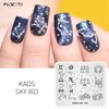 KADS Nail Stamping Stencils Nail Stamp Plates Night Sky Series