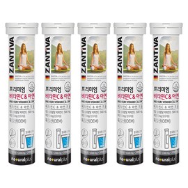Zantiva Effervescent Vitamin C Zinc 90g, 20 tablets, 5 pieces / 잔티바 발포 비타민C 아연 90g, 20정, 5개