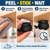 4-Pack 360° Self-Adhesive Furniture Casters with Brake, 110 lb Set