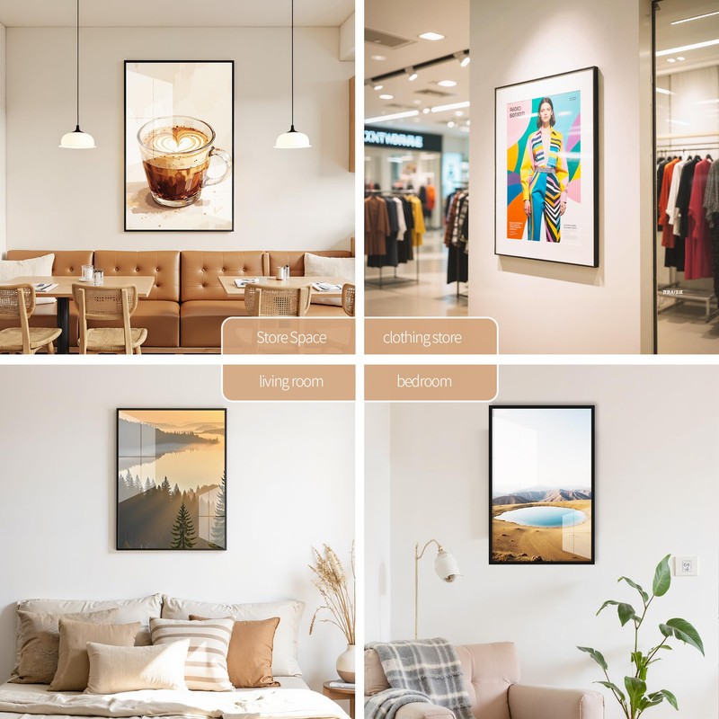 30x40 Poster Frame | 30x40 In, Black, Set of 2