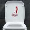 If You Miss Funny Toilet Seat Sticker Bathroom Cute Wall