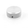 sourcing map Silver Tone CNC Solid Aluminum HiFi Speaker Radio Volume Knobs 30x16mm