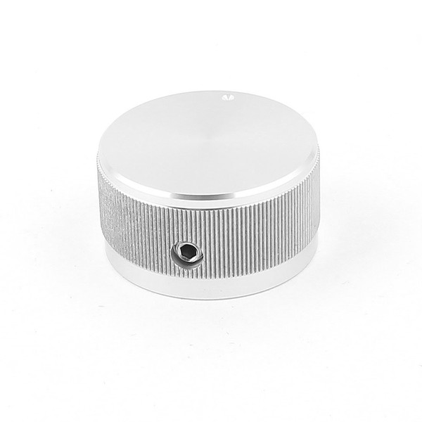 sourcing map Silver Tone CNC Solid Aluminum HiFi Speaker Radio