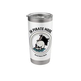In Pirate Mode Need More Rum Flag Island Tropical Cruise Stainless Steel Insulated Tumbler