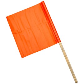 Mutual Industries 14994-0-12 Standard Vinyl Highway Safety Traffic Warning Flag, 12" x 12" x 24" (Pack of 10)
