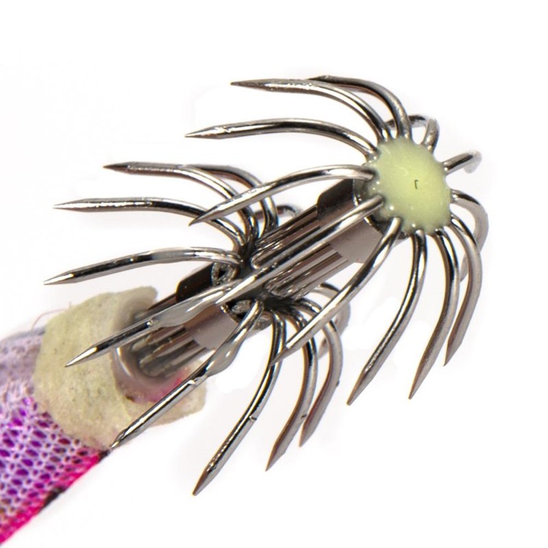 Luminous Wood Shrimp Squid Hook Lures Shrimp Bait with Squid