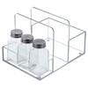 MyGift Premium Clear Acrylic All-In-One Napkin Holder and Salt &