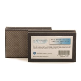 Glass Polish 15014| Diamond Hand Pad, Hand-Held Sanding Block for Grinding, polishing, Sharp Edges | Grit 120