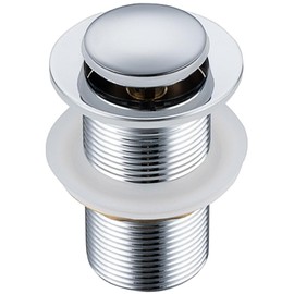 Antfly Sink Drain Fitting with Overflow, Universal Pop-Up Valve for Washbasin, Drain Valve Sink with Overflow (no Holes)