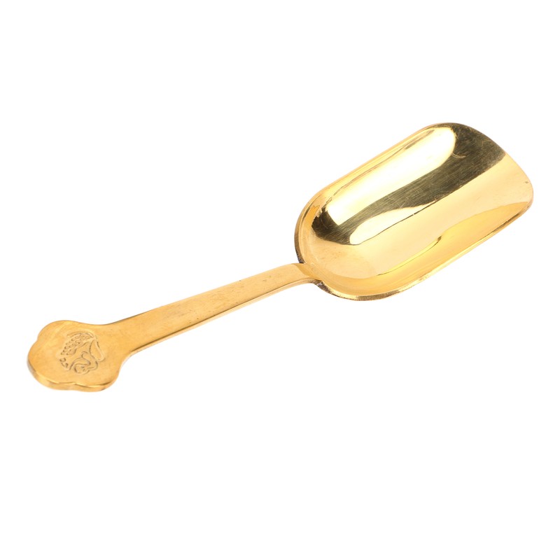 Brass Tea Spoons Long Handle Thicken Toads Pattern Rust Resistant