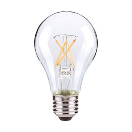 Satco 21734-7.5W A19 LED Clear Medium base 3000K 120V 4-Pack A19 A Line Pear LED Light Bulb