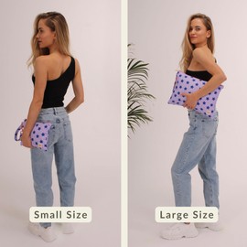 Handy Beach Goods Wristlet Bag, Convenient Buckle Loop Strap, Ample Storage, Eco Fabric, Everyday Travel Vacation Accessory