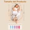 Almohadas de Embarazo para Dormir, Ergonómica, Blanquecino