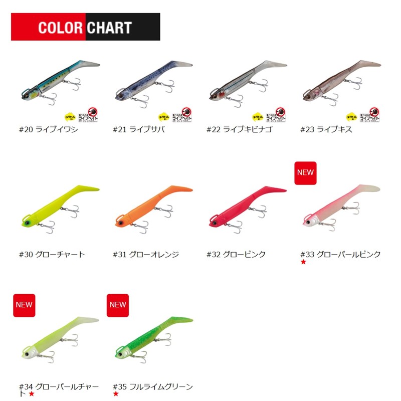 Major Craft Flatfish Lures Hamao Set 21g 3.5" #034 Glow