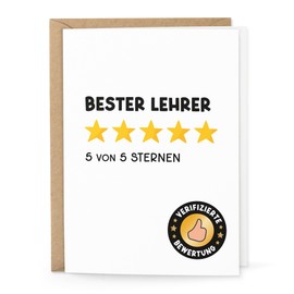 Best Teacher Card with Envelope