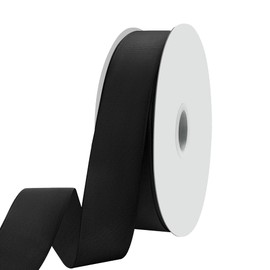 1-1/2" X 100 Yards Black Grosgrain Ribbon, Premium Grosgrain Ribbon for Sewing, Gift Wrapping, Bow Making, Wedding Decor, Wrapping and More (Black)