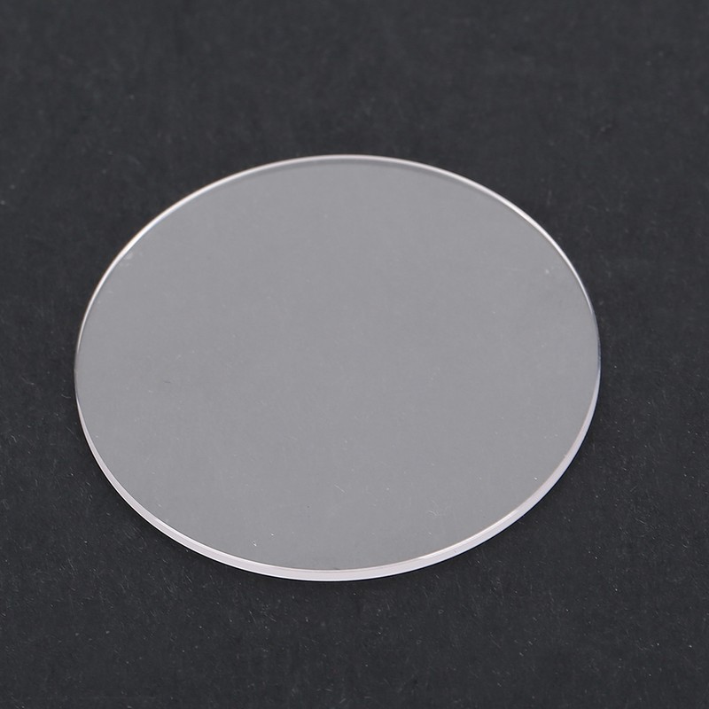 1 Pair 1.0mm Thickness Transparent Round Watch Crystal Glass for
