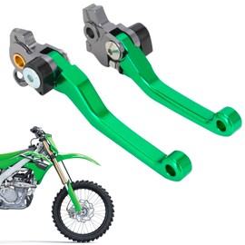 Power Parts Factory Pivot Brake Clutch Levers Adjustable for Kawasaki KX250 2021-2025 | KX450 2019-2025 | KX450X KX450SR 2022-2025 | Replaces OEM Part 13236-0807 & 13236-0813