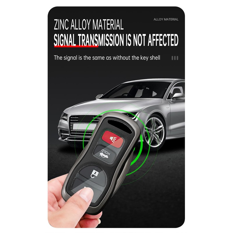 TECART Zinc Alloy Key Case fit for Nissan Frontier Pathfinder