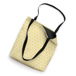 Cute Ditsy Geometric Triangle Pattern Pastel Yellow Tote Bag
