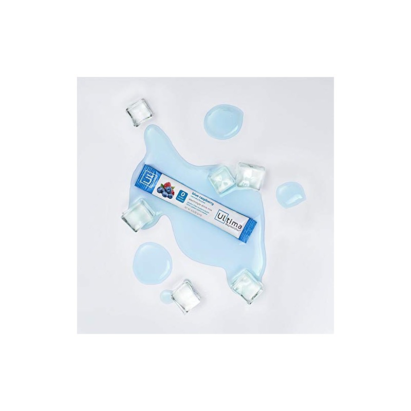 Ultima Replenisher Electrolyte Hydration Powder Blue Raspberry Count Stickpacks Sugar