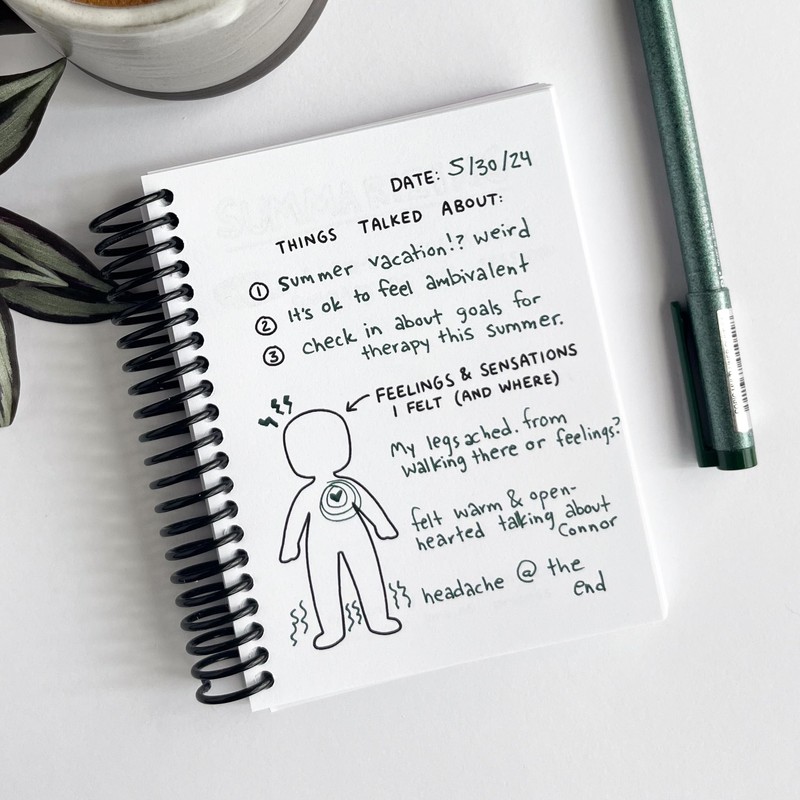 Therapy Journal: A Guided Journal to Process, Practice, Notice, and