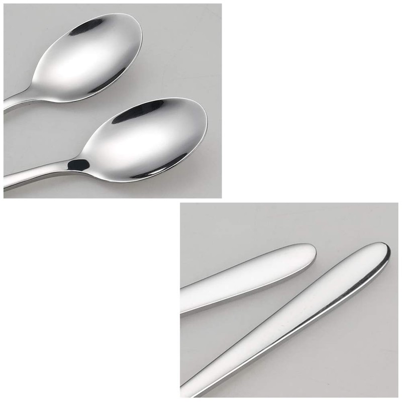 Yarebest 12 Pieces Stainless Steel Teaspoons Set, Small Dessert Spoon,